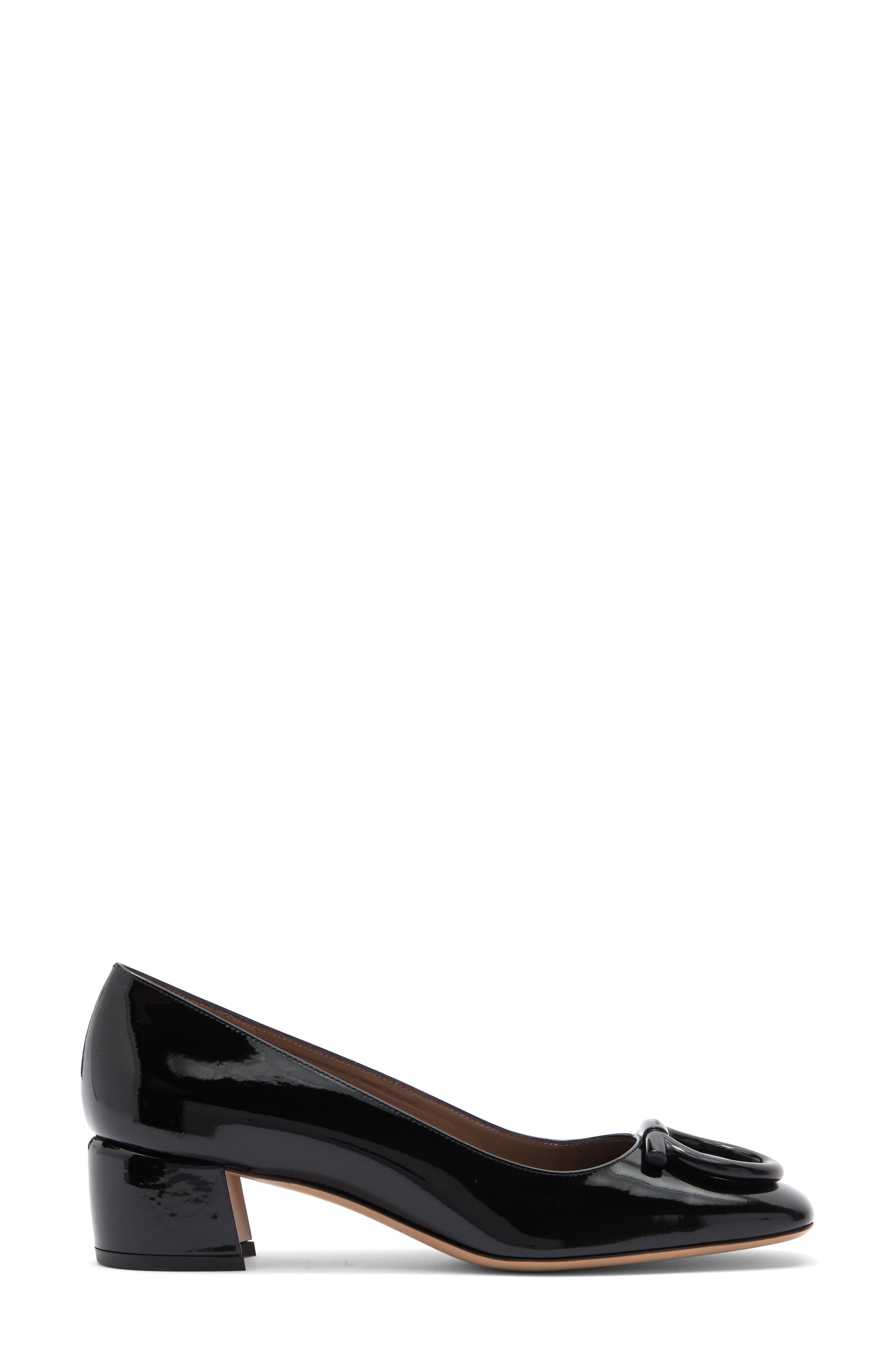 FERRAGAMO Mara Gancio Block Heel Pump in Nero at Nordstrom - 4