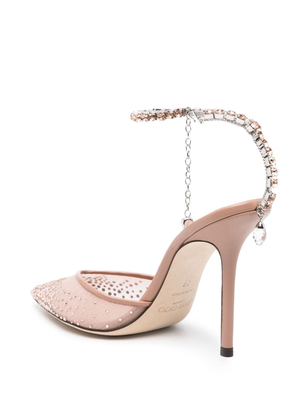 Saeda 100mm crystal-embellished pumps - 3