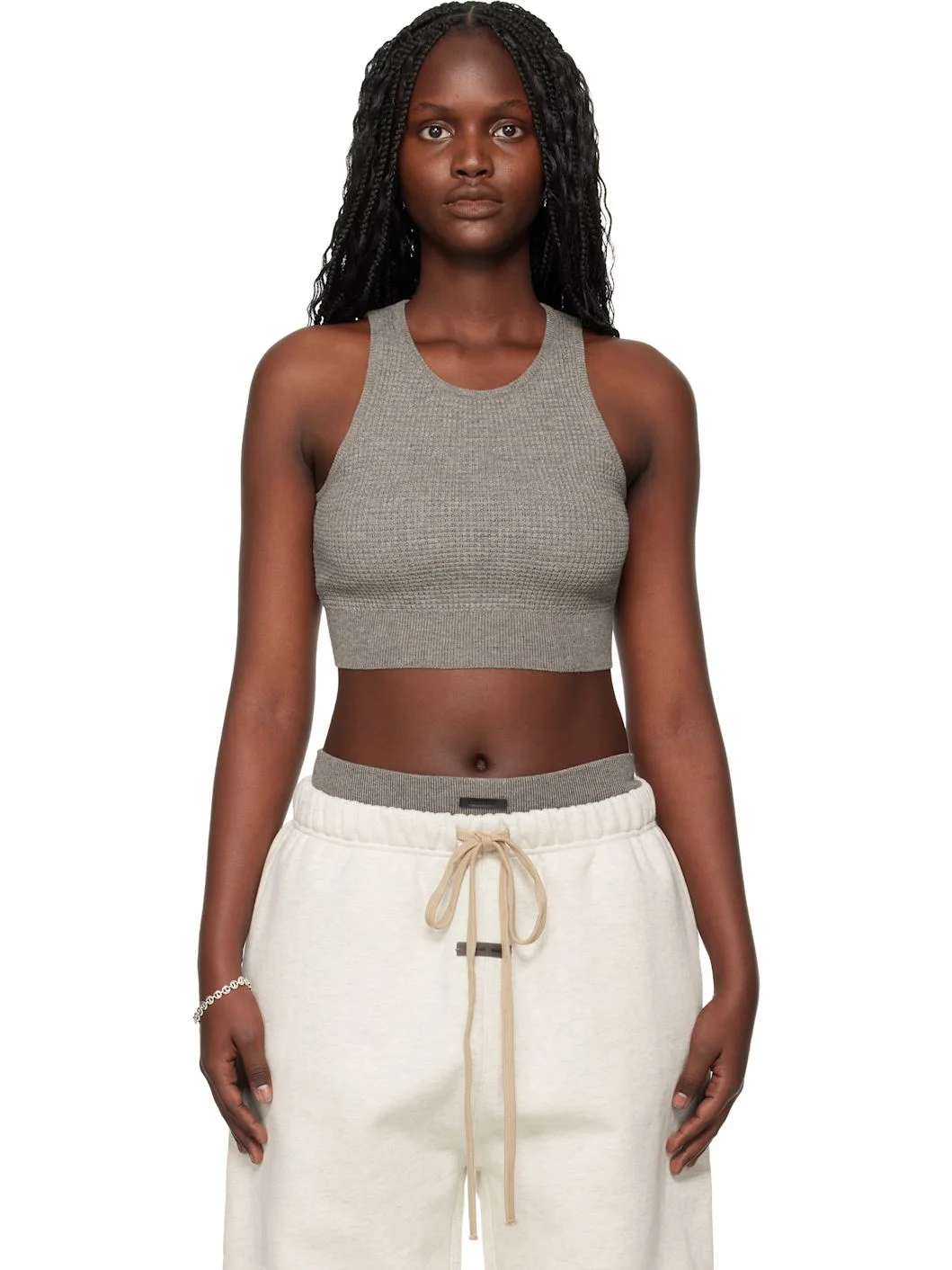 Brown Holiday Waffle Sport Tank Top - 1