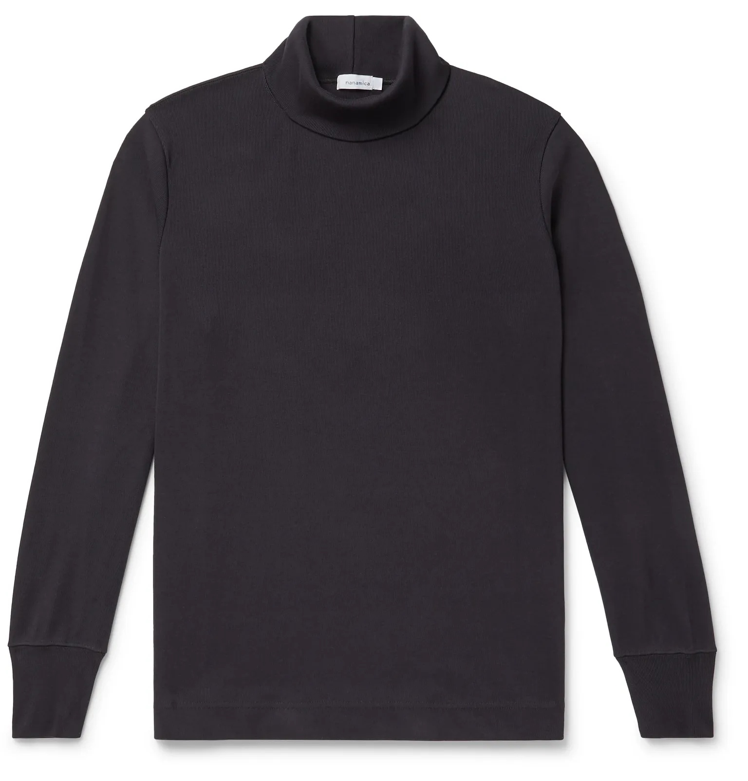 Cotton-Blend Jersey Rollneck T-Shirt - 1