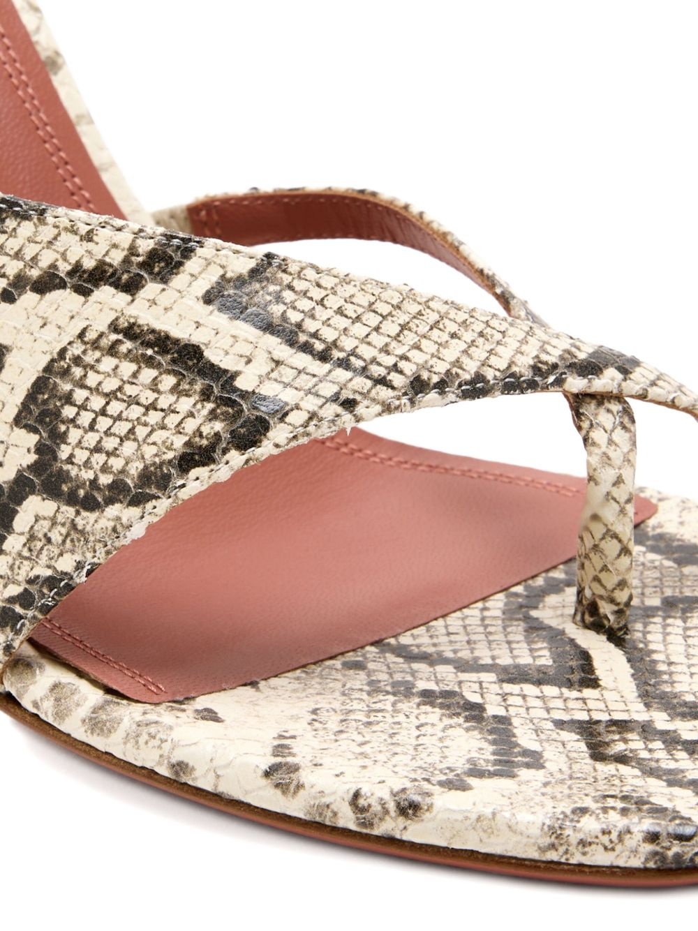 95mm Shiona snakeskin-effect sandals - 4