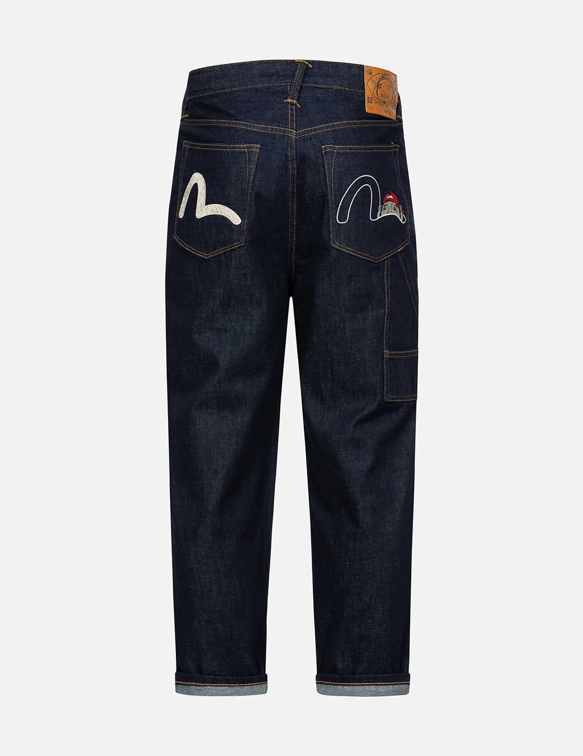 SEAGULL AND GODHEAD EMBROIDERY BALLOON FIT JEANS - 2