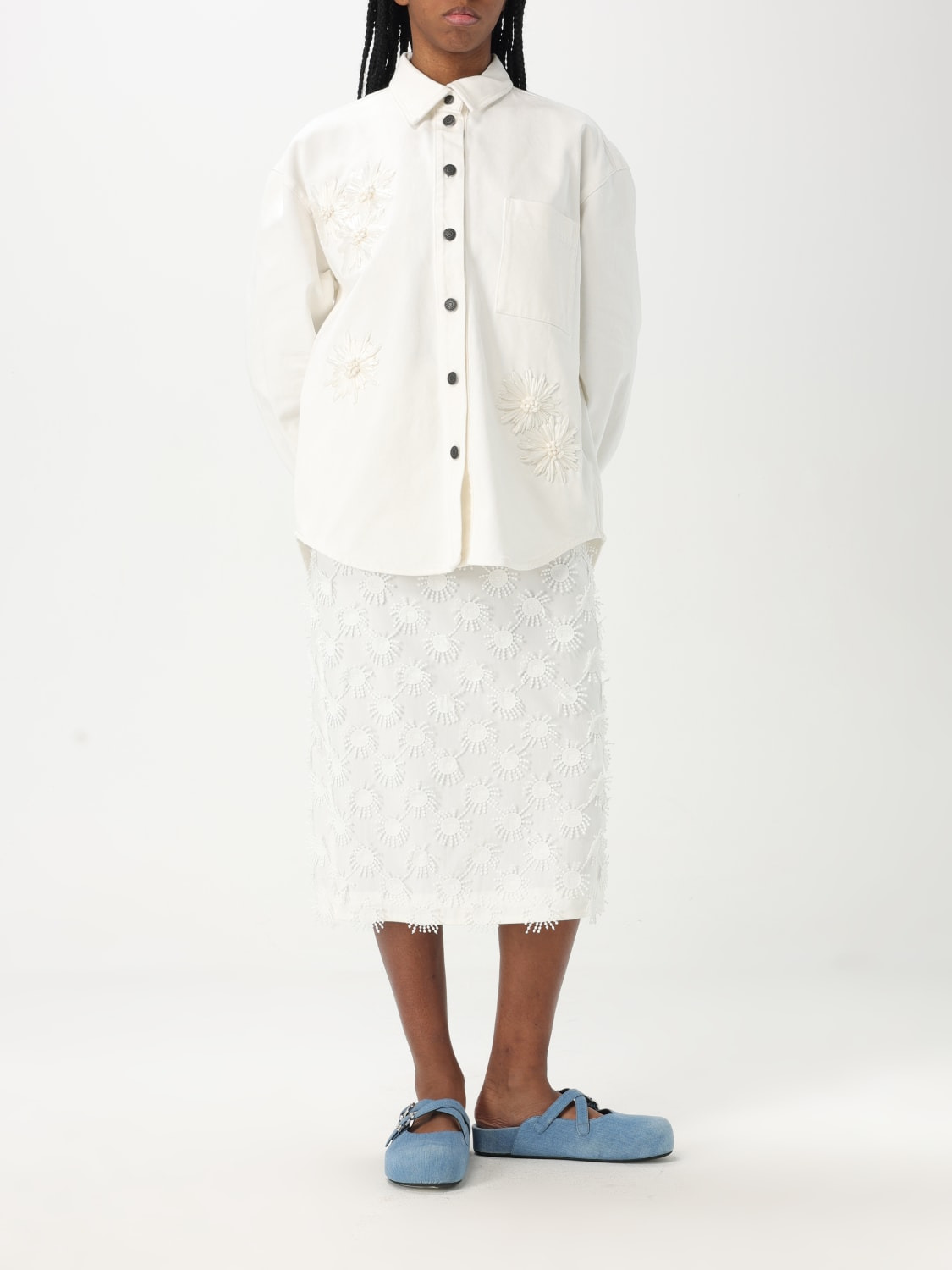 MSGM cotton shirt with embroidery - 2