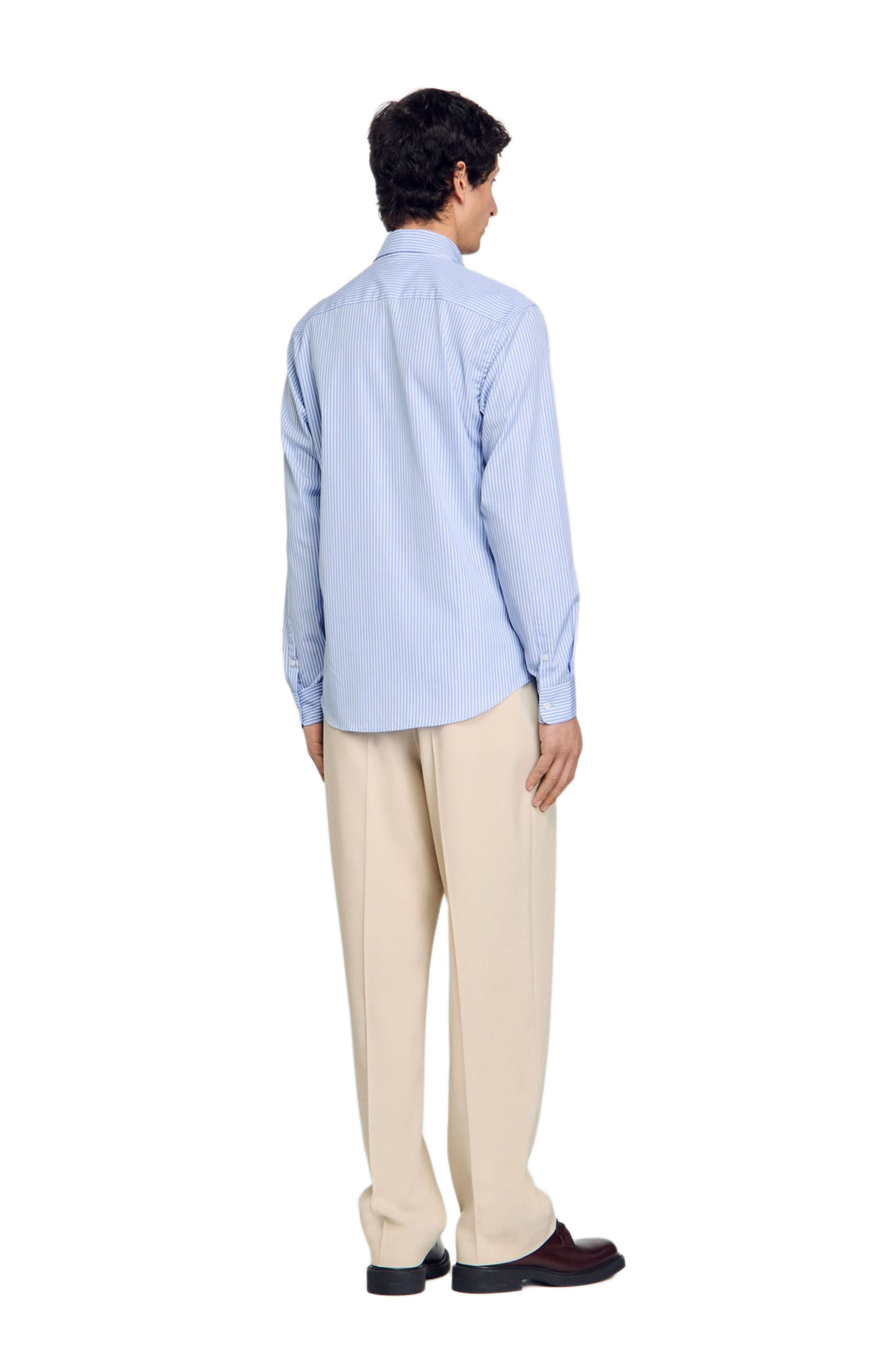 SANDRO Striped shirt in Blue Sky at Nordstrom - 6