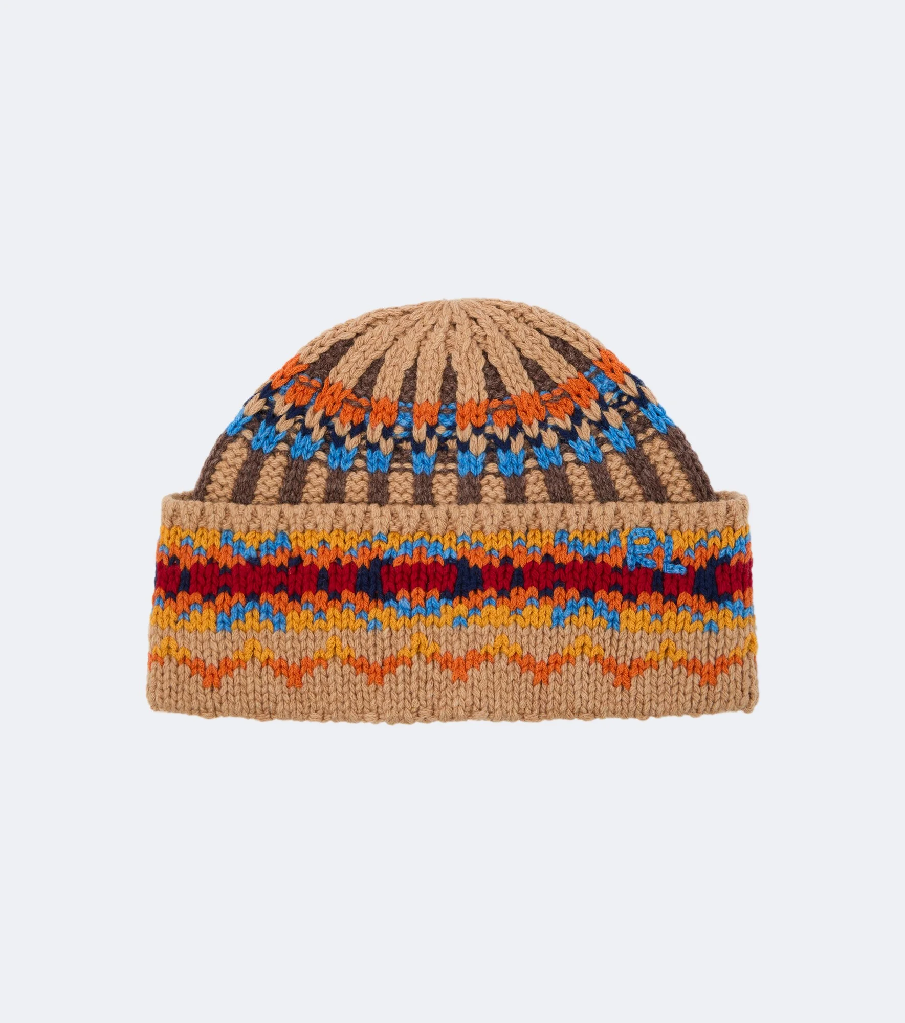 Jacquard wool and cotton-blend beanie - 1