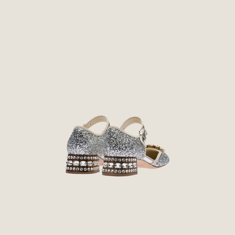 Glitter fabric pumps - 2