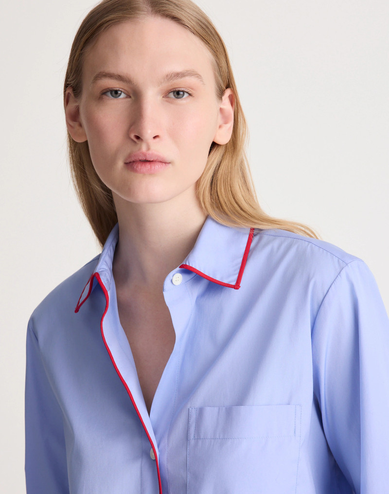 The Signature Y-Neck Shirt in Poplin 6