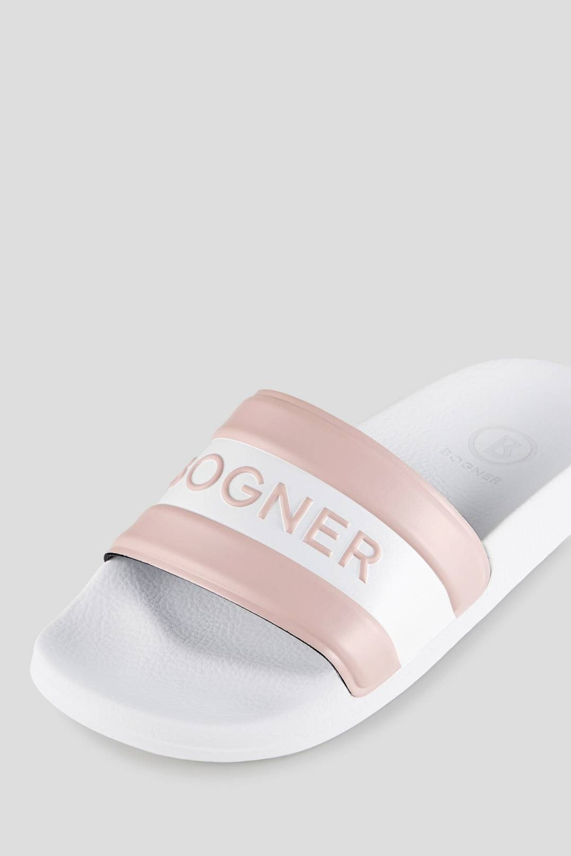 BELIZE SLIDES IN WHITE/PINK 4
