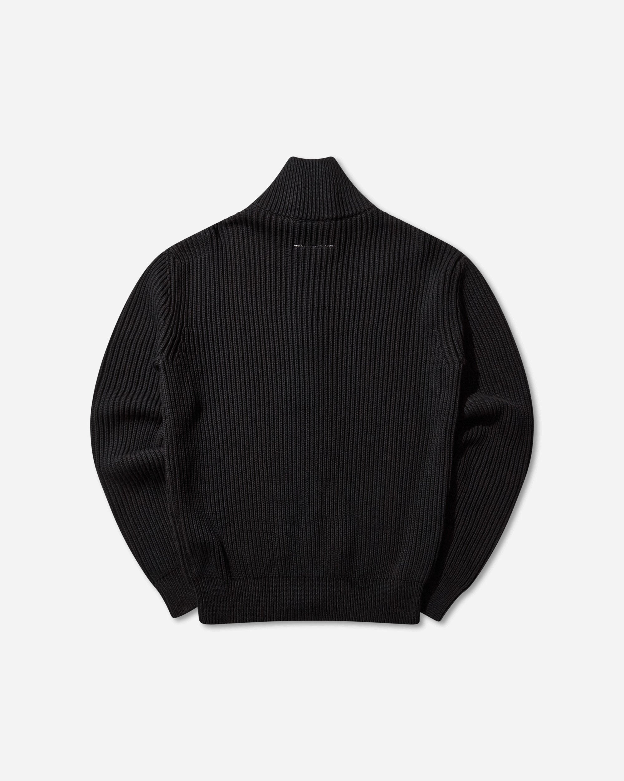 Men's Ribbed Knit Jacket Black - 2