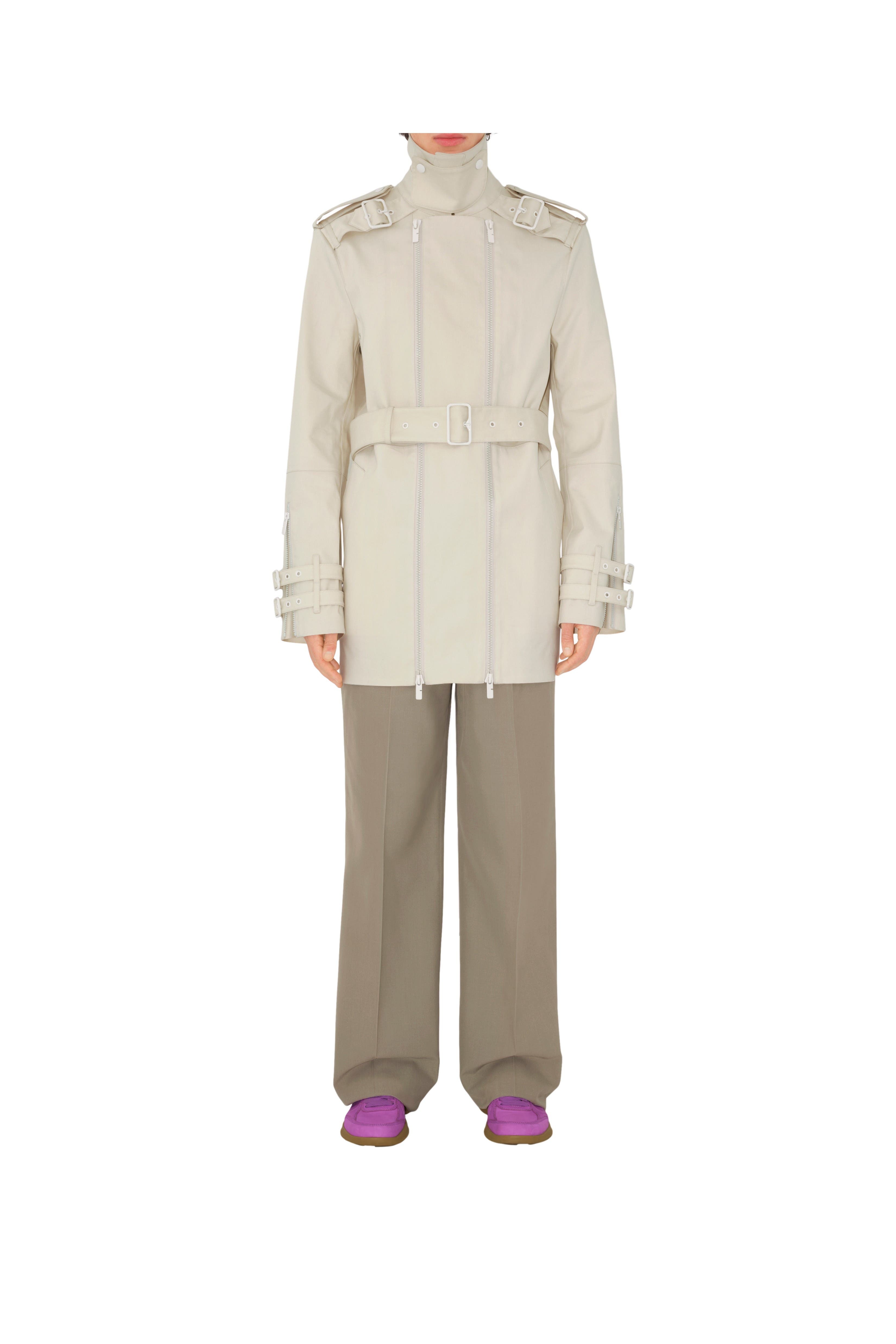 burberry Bonded Cotton Trench Jacket in Sail at Nordstrom - 3