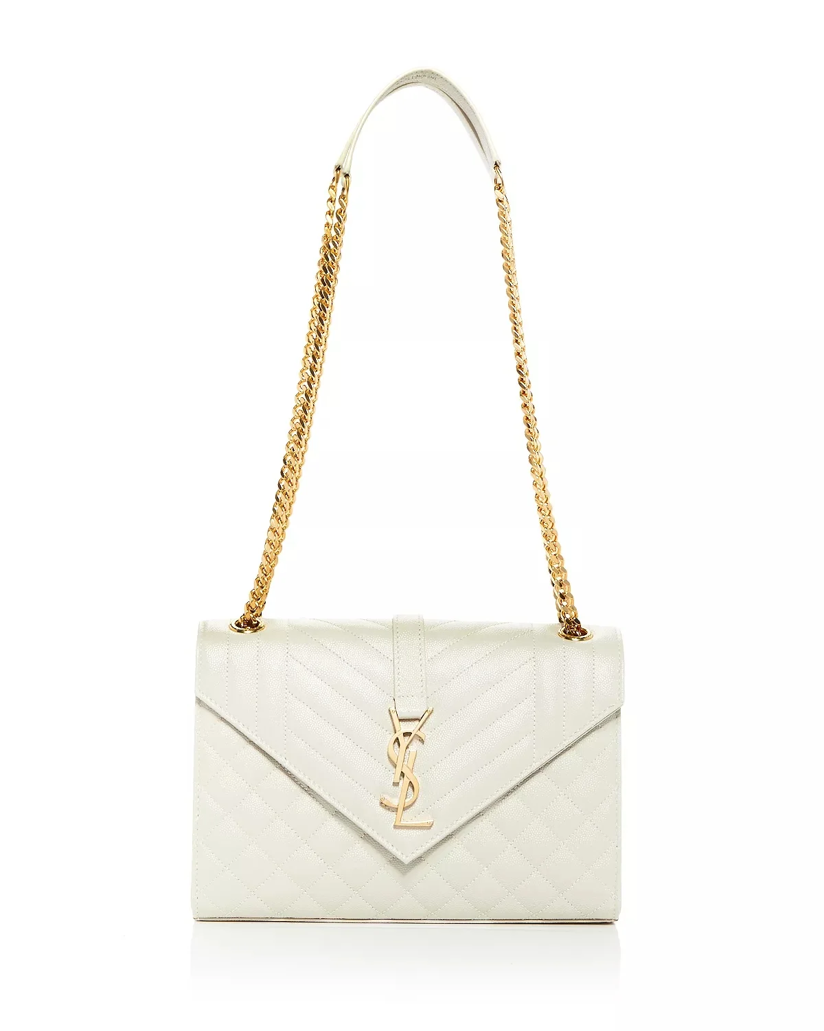 Envelope Medium Quilted Grain De Poudre Embossed Leather Crossbody - 1