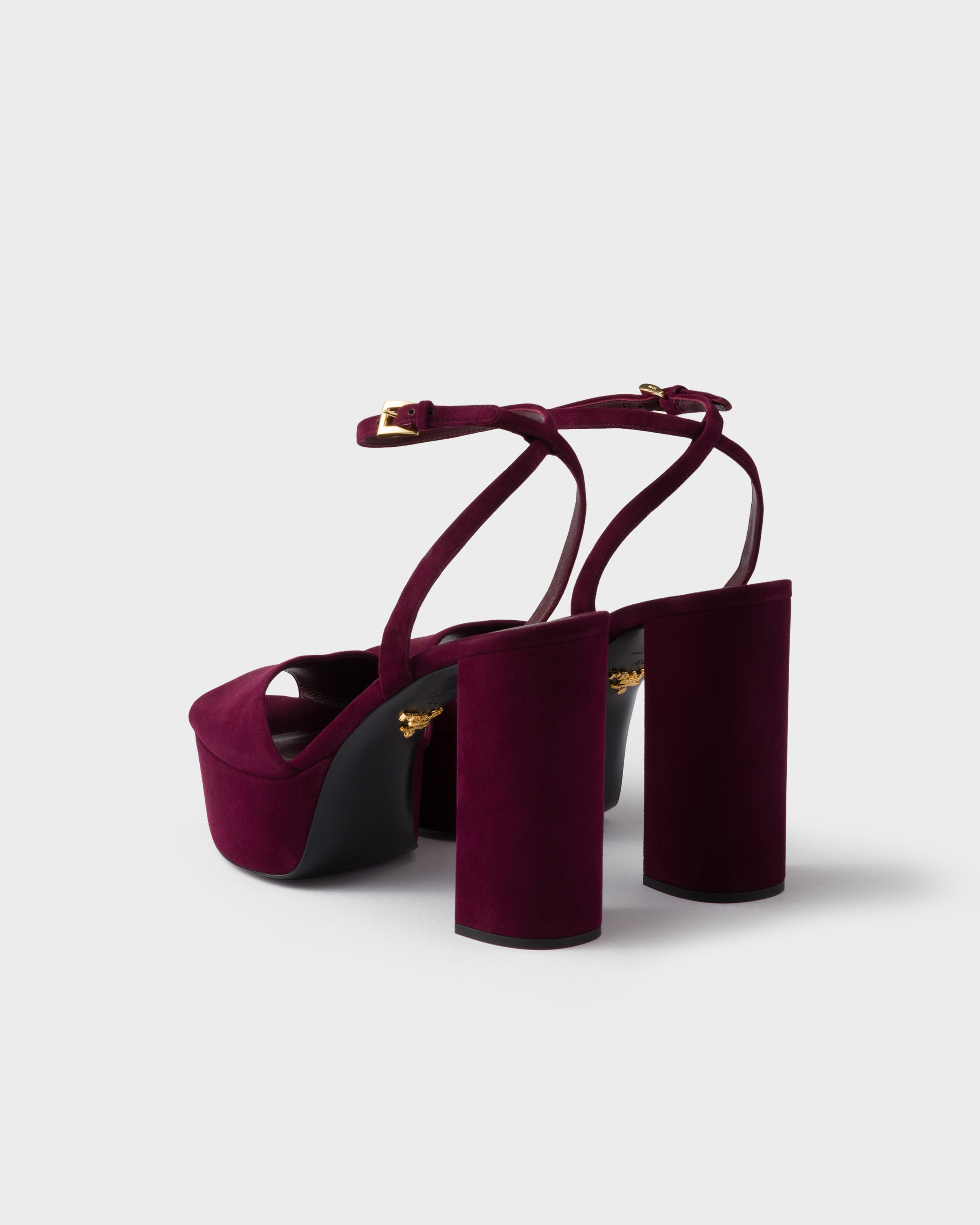 Suede platform sandals - 5