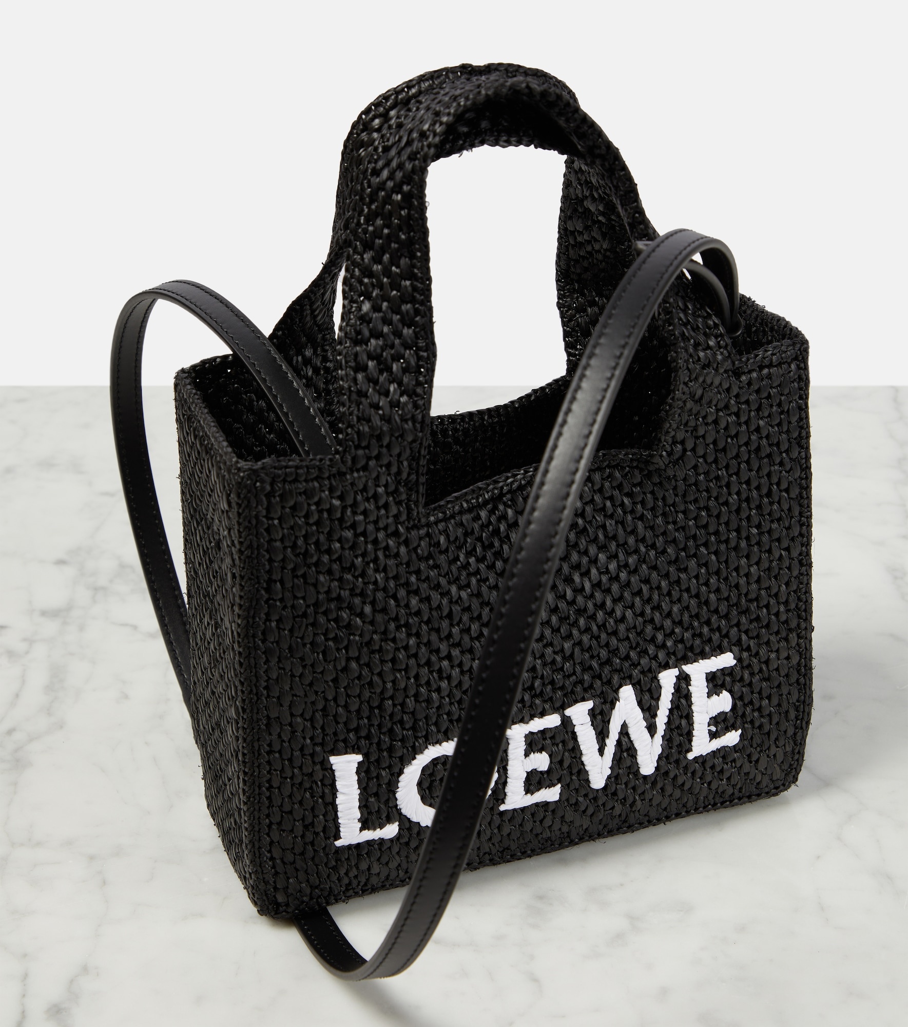 Mini raffia basket bag - 6