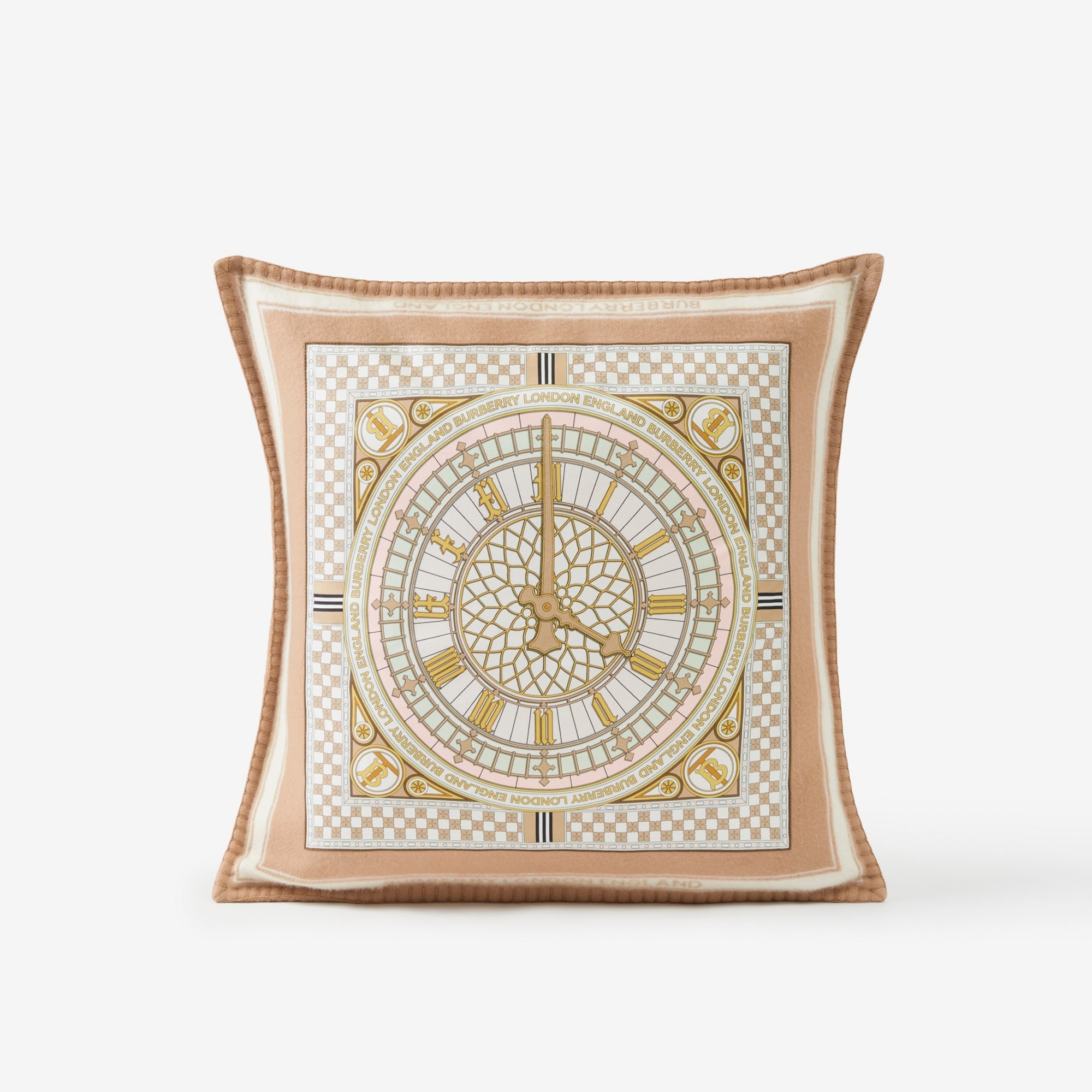 Clock Print Cashmere Wool Cushion Cover - 1