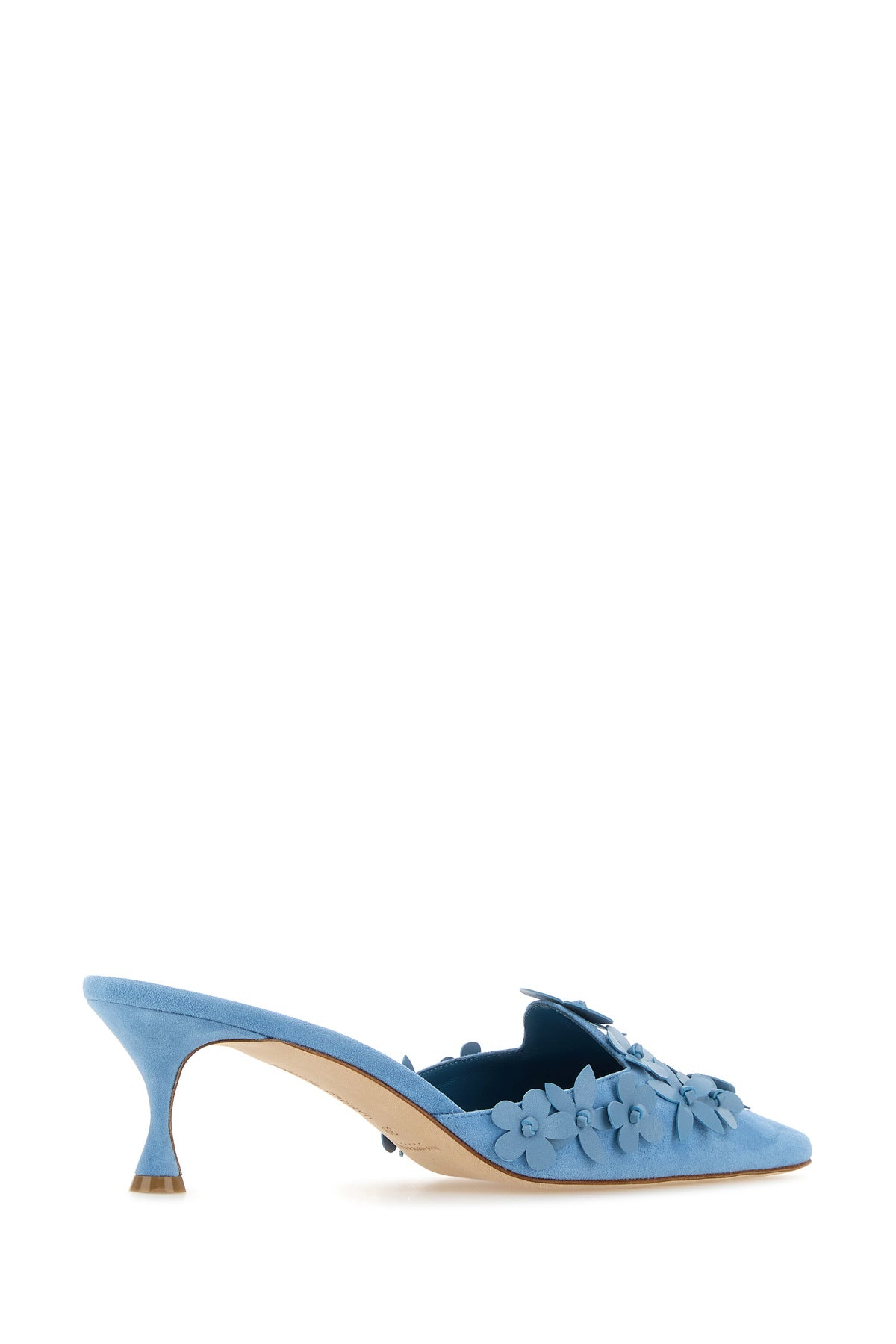 Light blue suede Harnes mules - 3