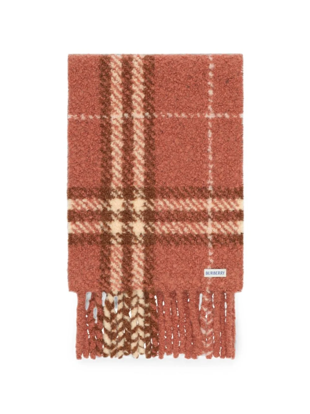plaid wool tweed scarf - 1