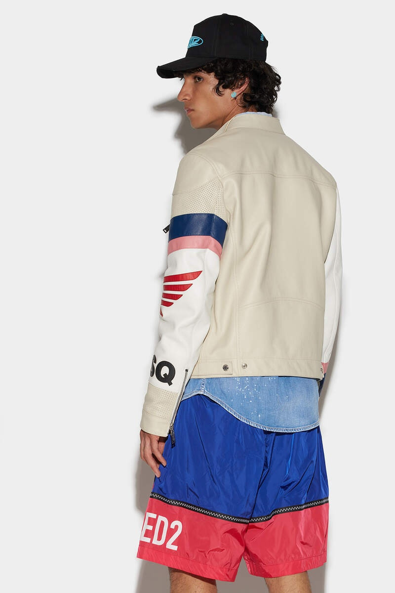 DSQUARED2 LEATHER CLASSIC JEAN JACKET outlook