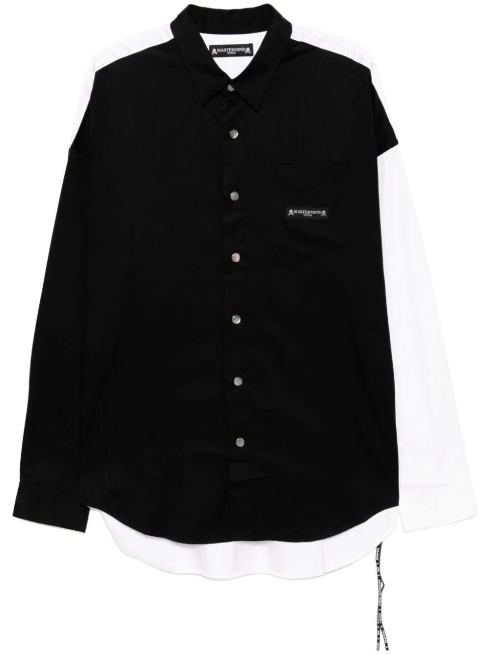 logo-patched shirt - 1