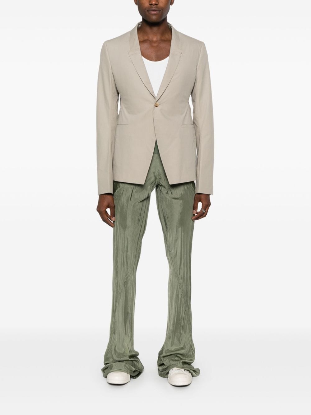 single-breasted poplin blazer - 2