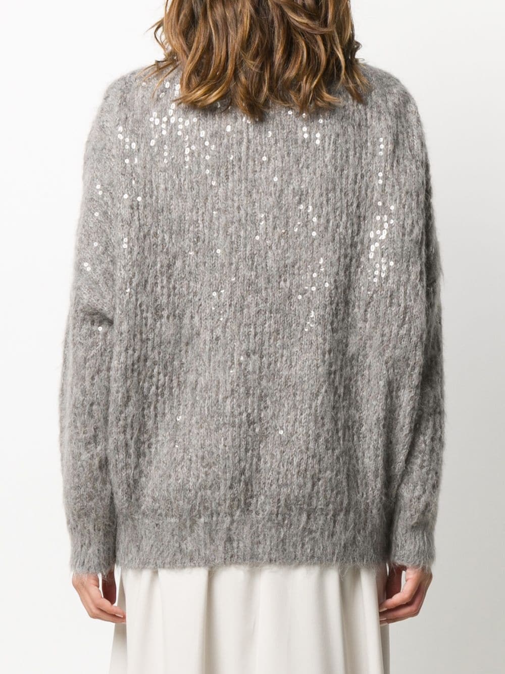 sequin-embellished loose-fit jumper - 4