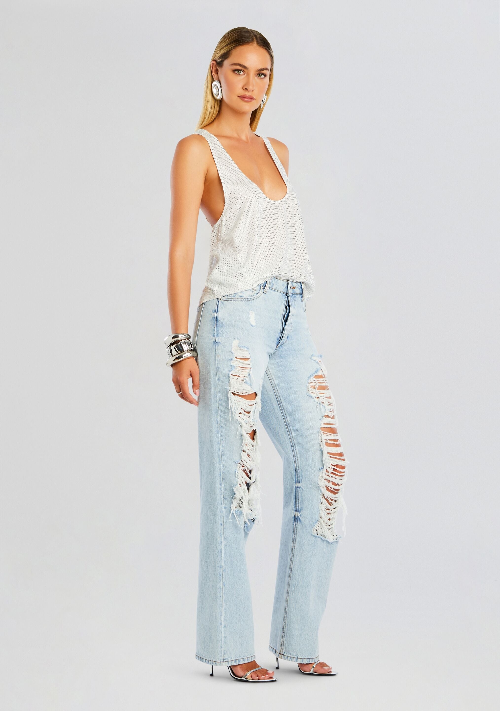 SUNNY MID RISE DISTRESSED BOYFRIEND JEAN - 3