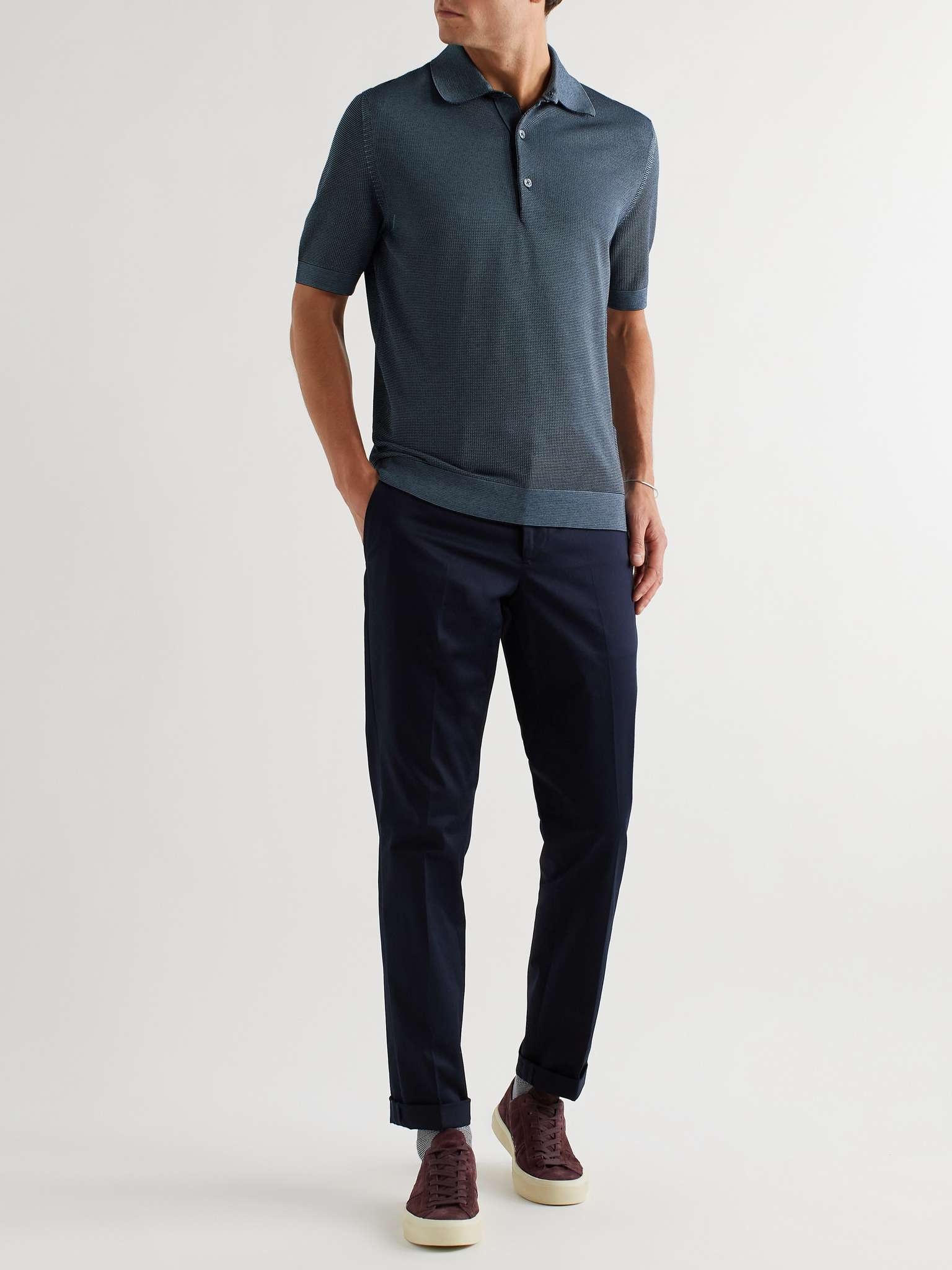 Silk and Cashmere-Blend Polo Shirt - 2