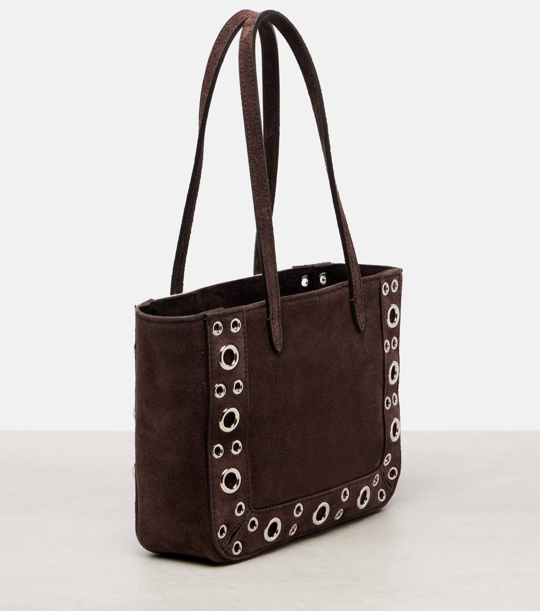 Nellcôte Mini embellished suede tote bag - 4