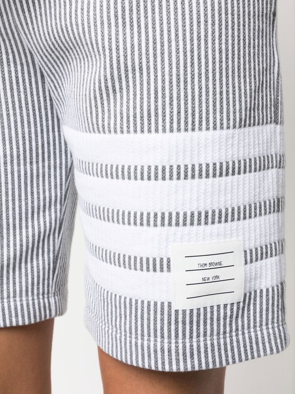 4-Bar stripe seersucker shorts - 5