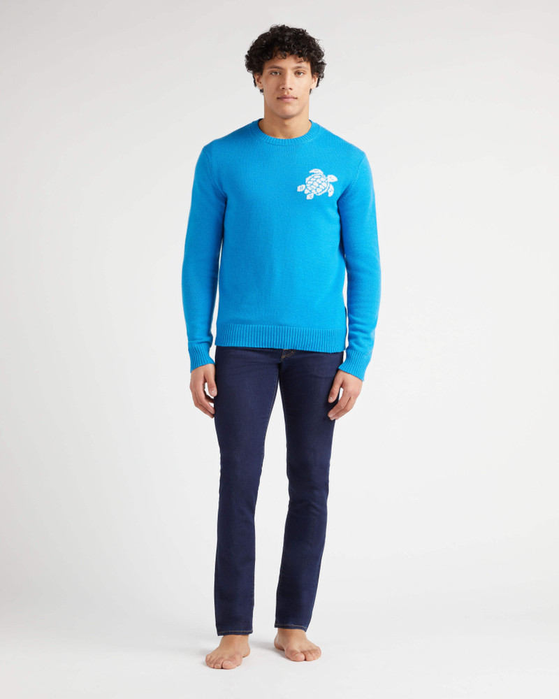 Vilebrequin MEN CREWNECK COTTON CASHMERE SWEATER TURTLE outlook