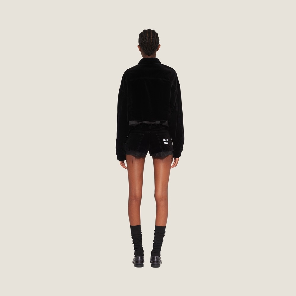 Washed velvet shorts - 2