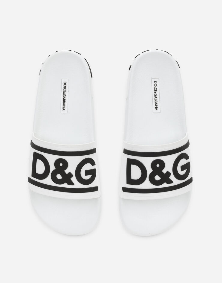 Rubber beachwear sliders with DG logo - 4