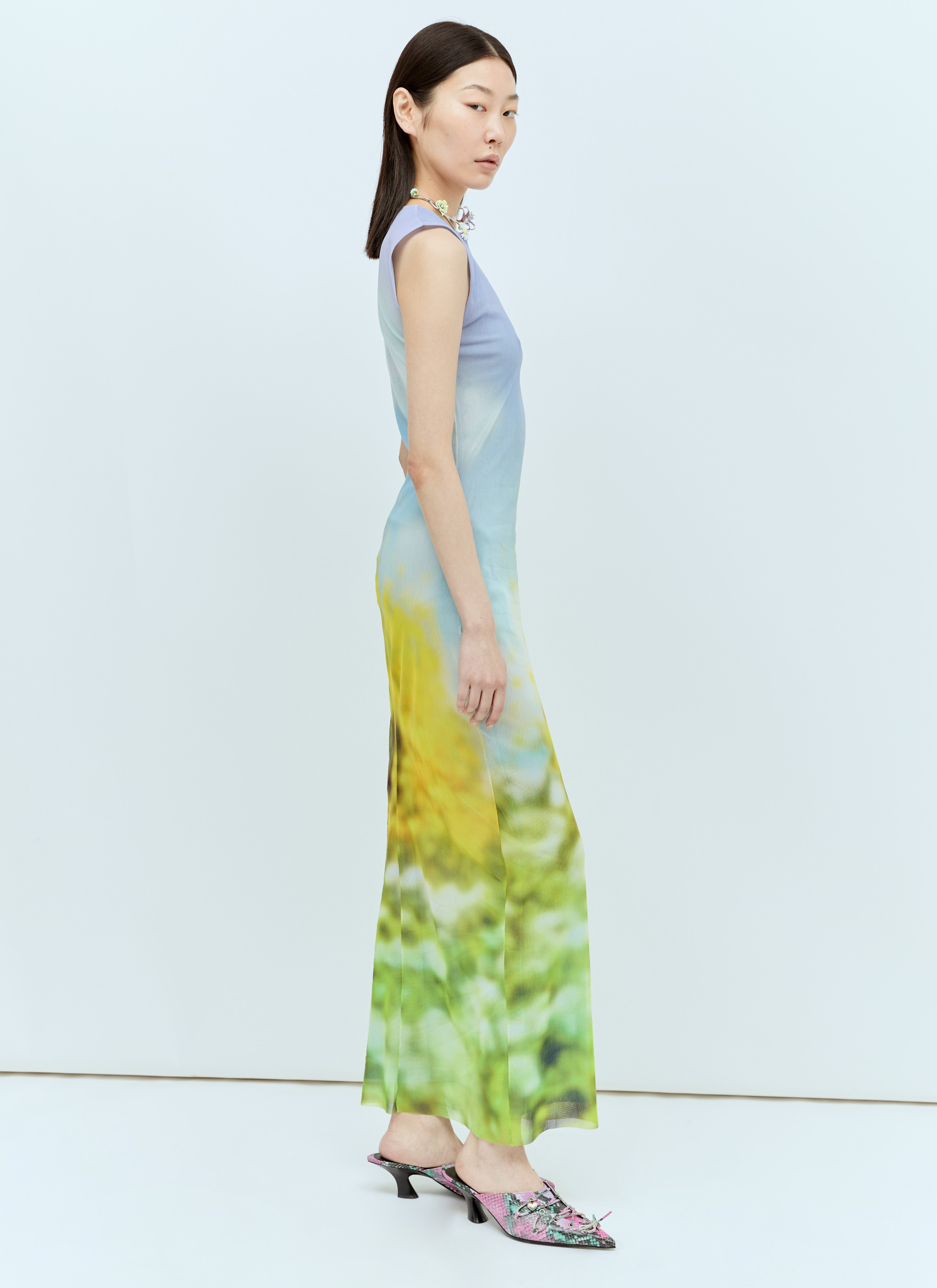 Acne Studios Women Blurred Print Maxi Dress - 3