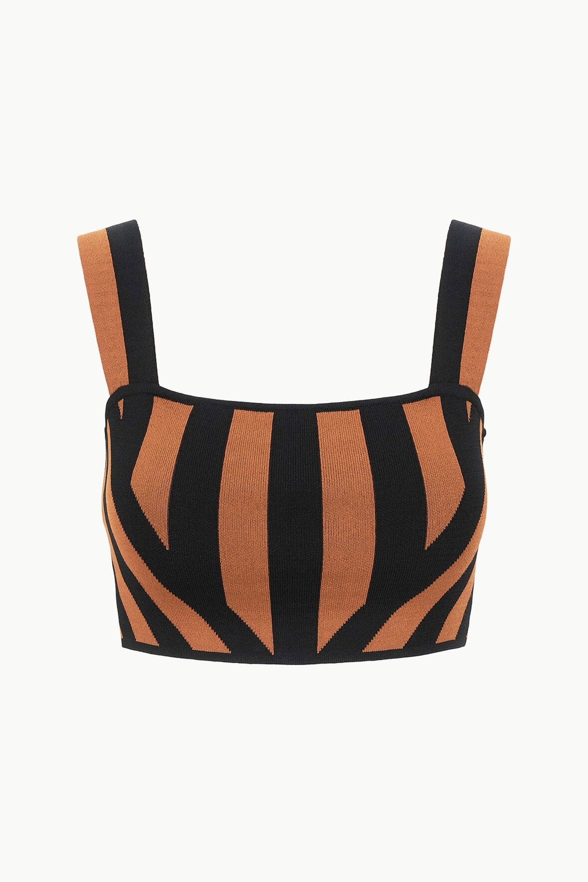 STAUD ZOLA TOP BLACK TAN SEASHORE STRIPE - 1