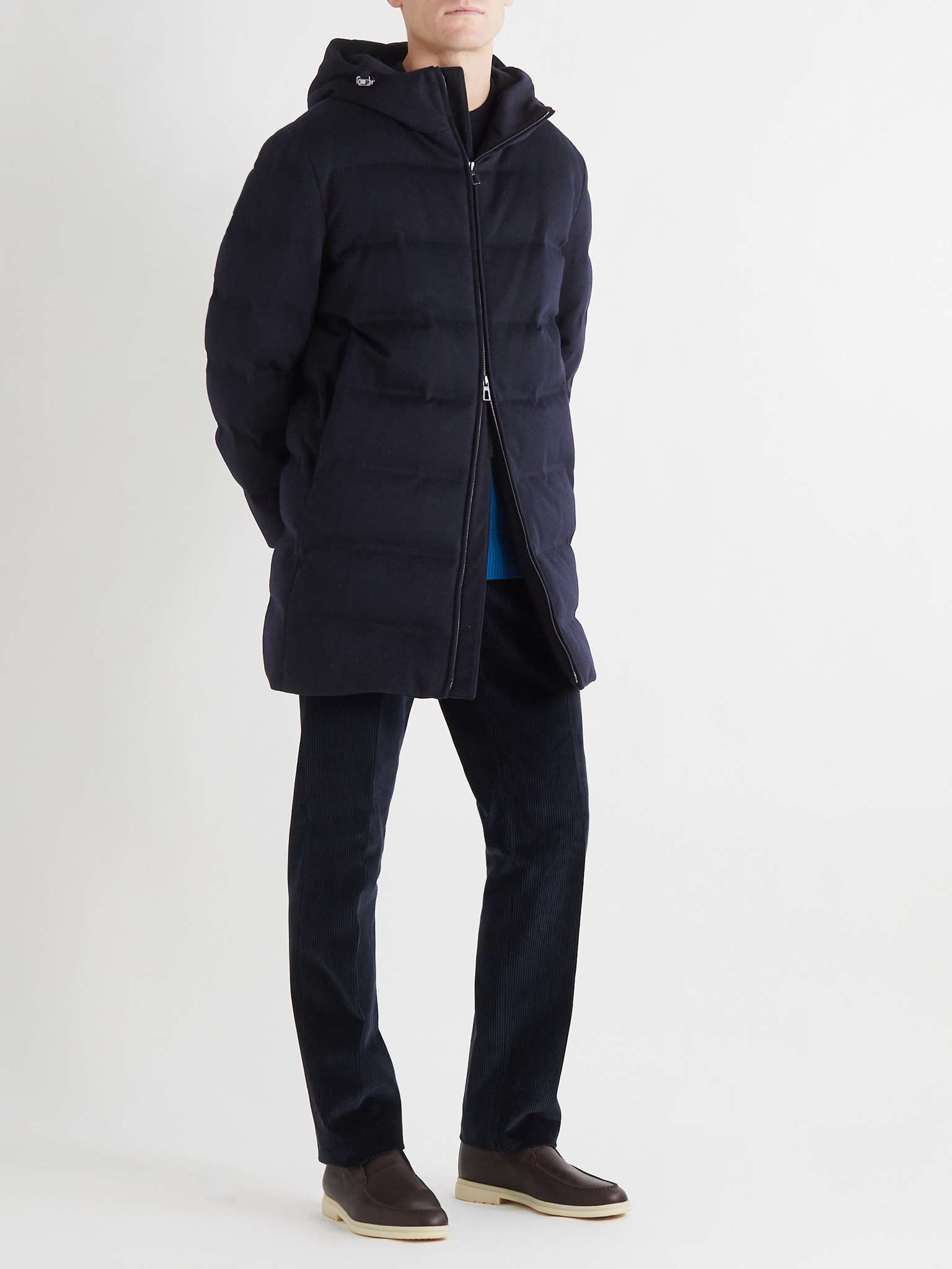 C.O.L.D. Quilted Cashmere Hooded Down Jacket - 2