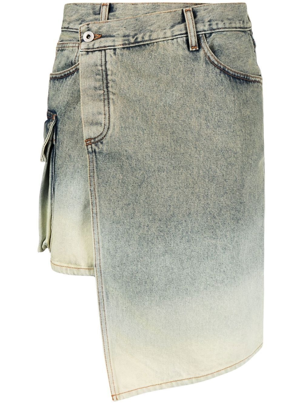 asymmetric denim skirt - 1