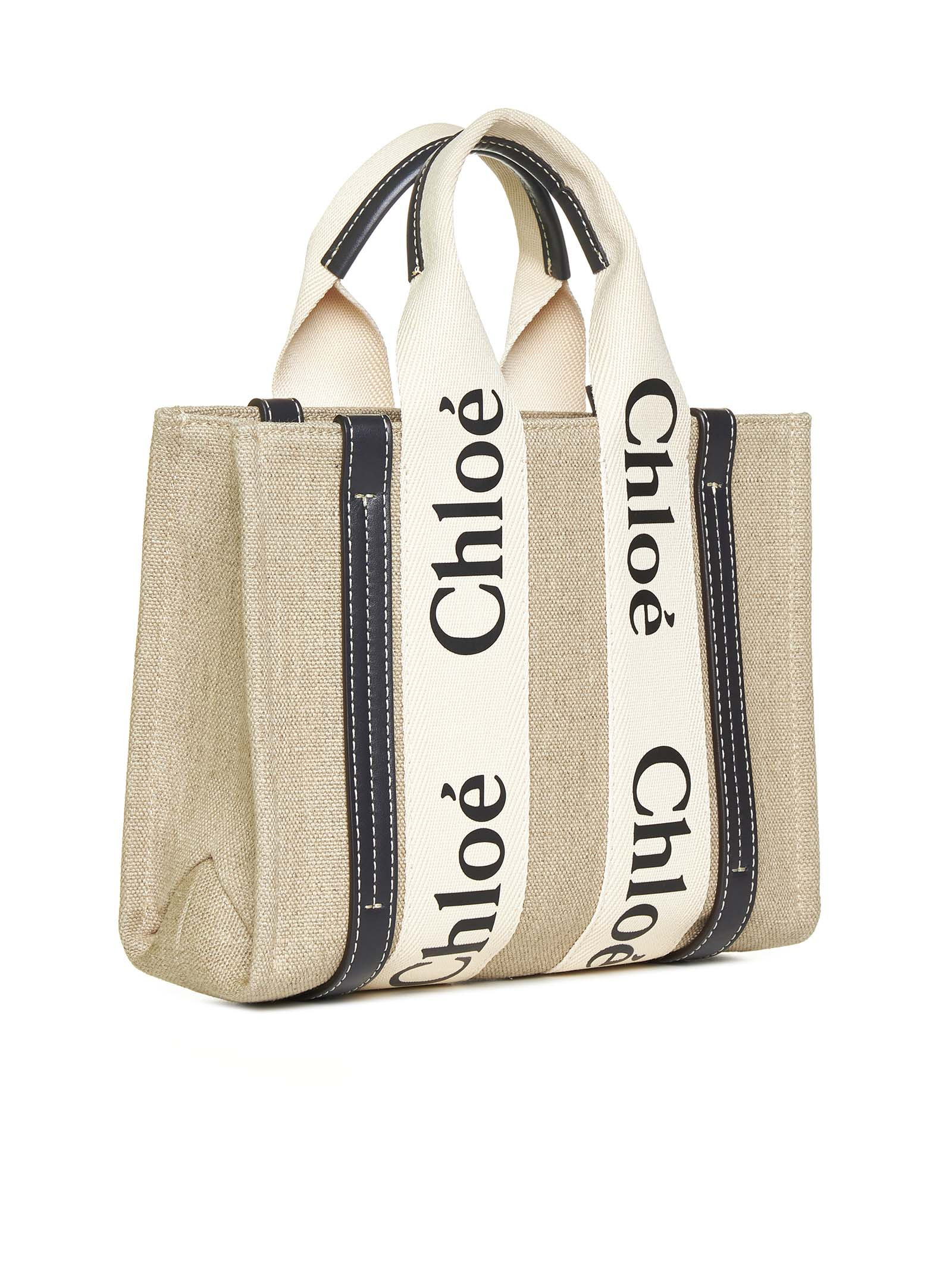 Woody mini linen tote bag - 2