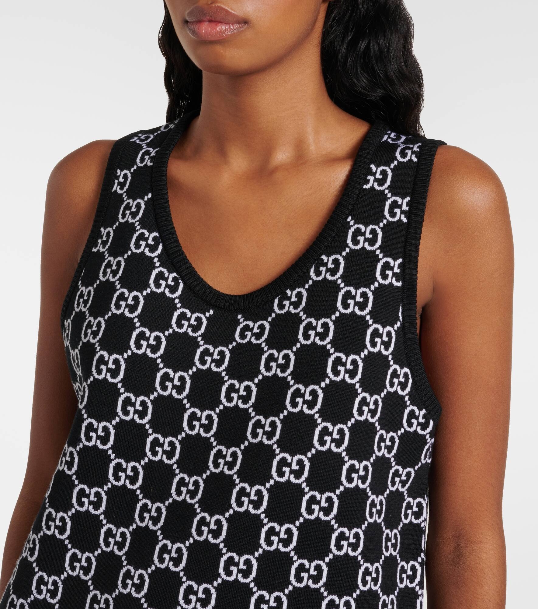 GG wool-blend jacquard minidress - 4