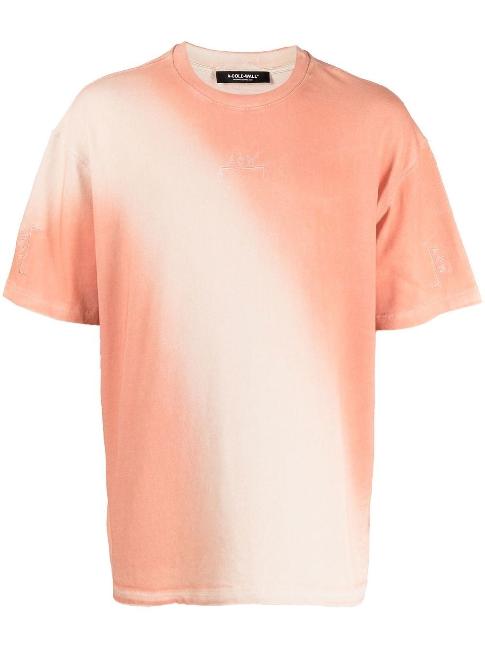 embroidered-logo gradient T-shirt - 1