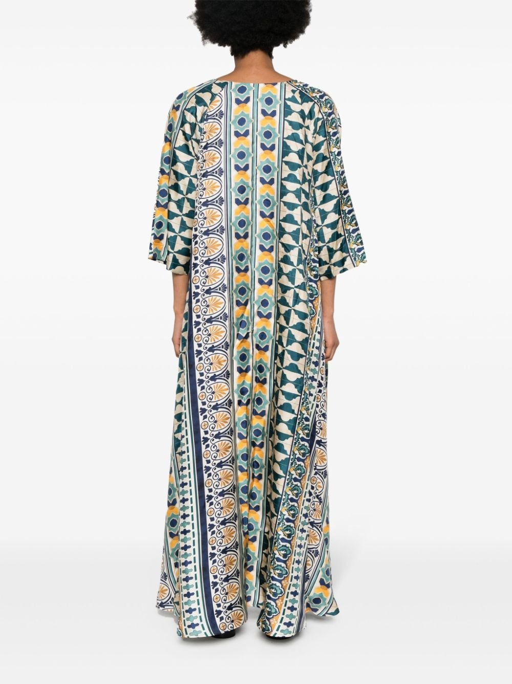 Muumuu geometric silk dress - 4