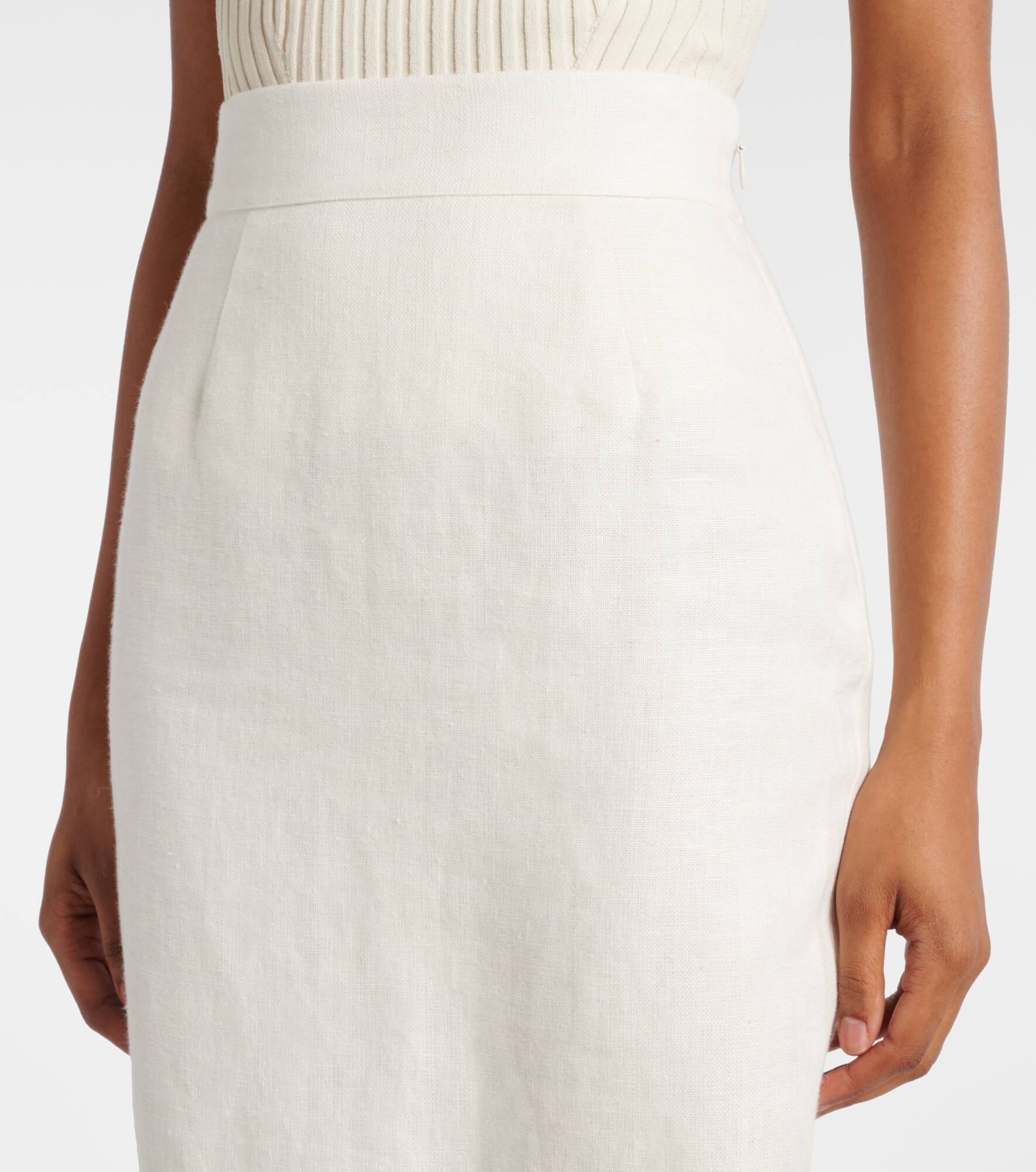 Matilda tiered linen pencil skirt - 4