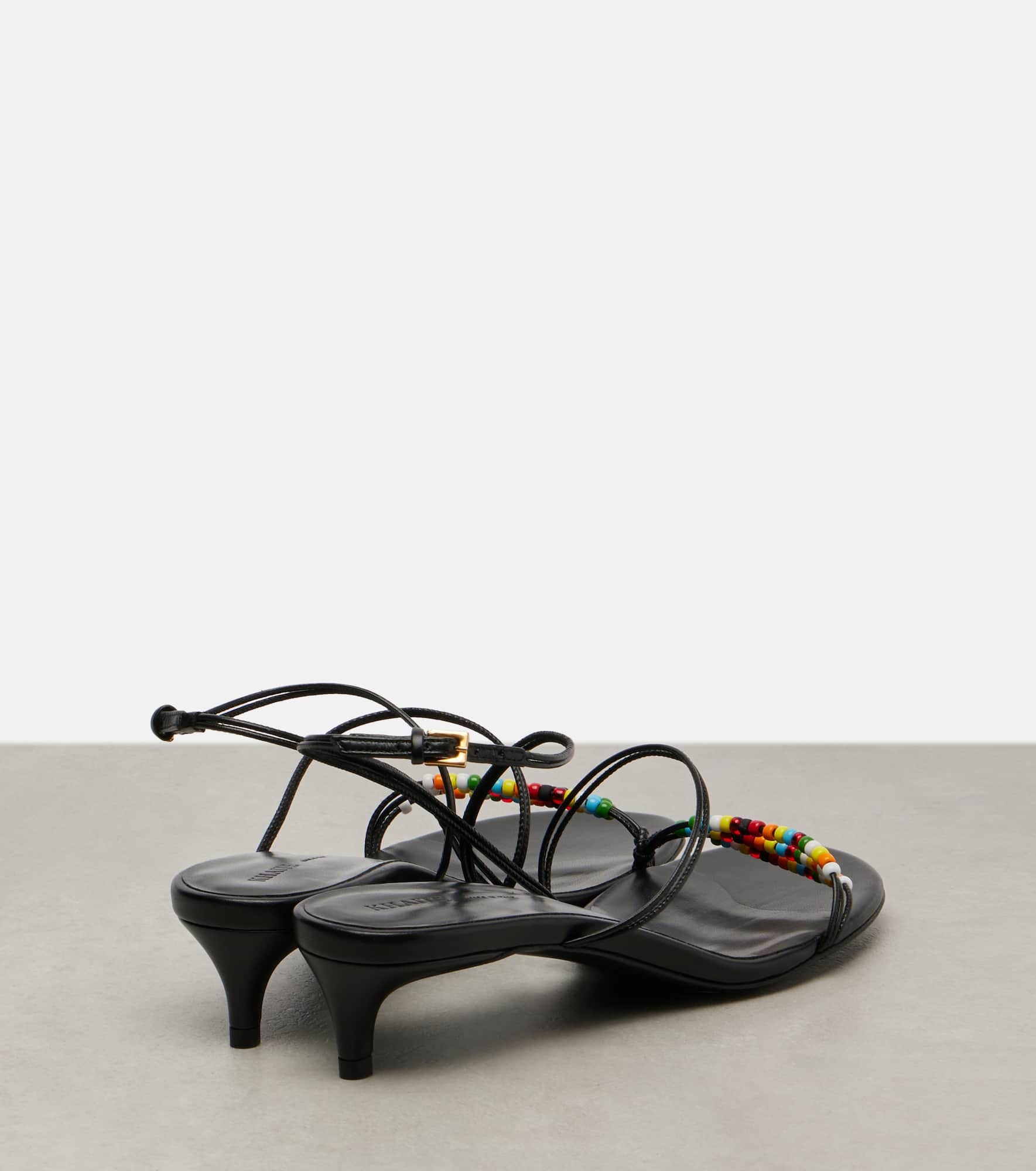 Loop beaded leather sandals - 2