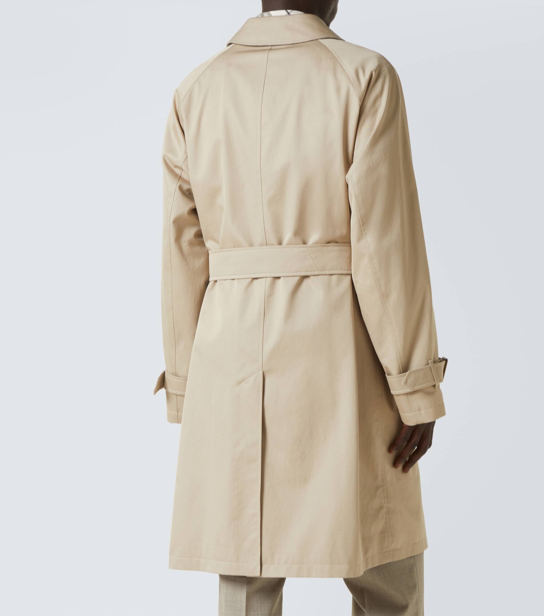 Cotton gabardine trench coat - 4