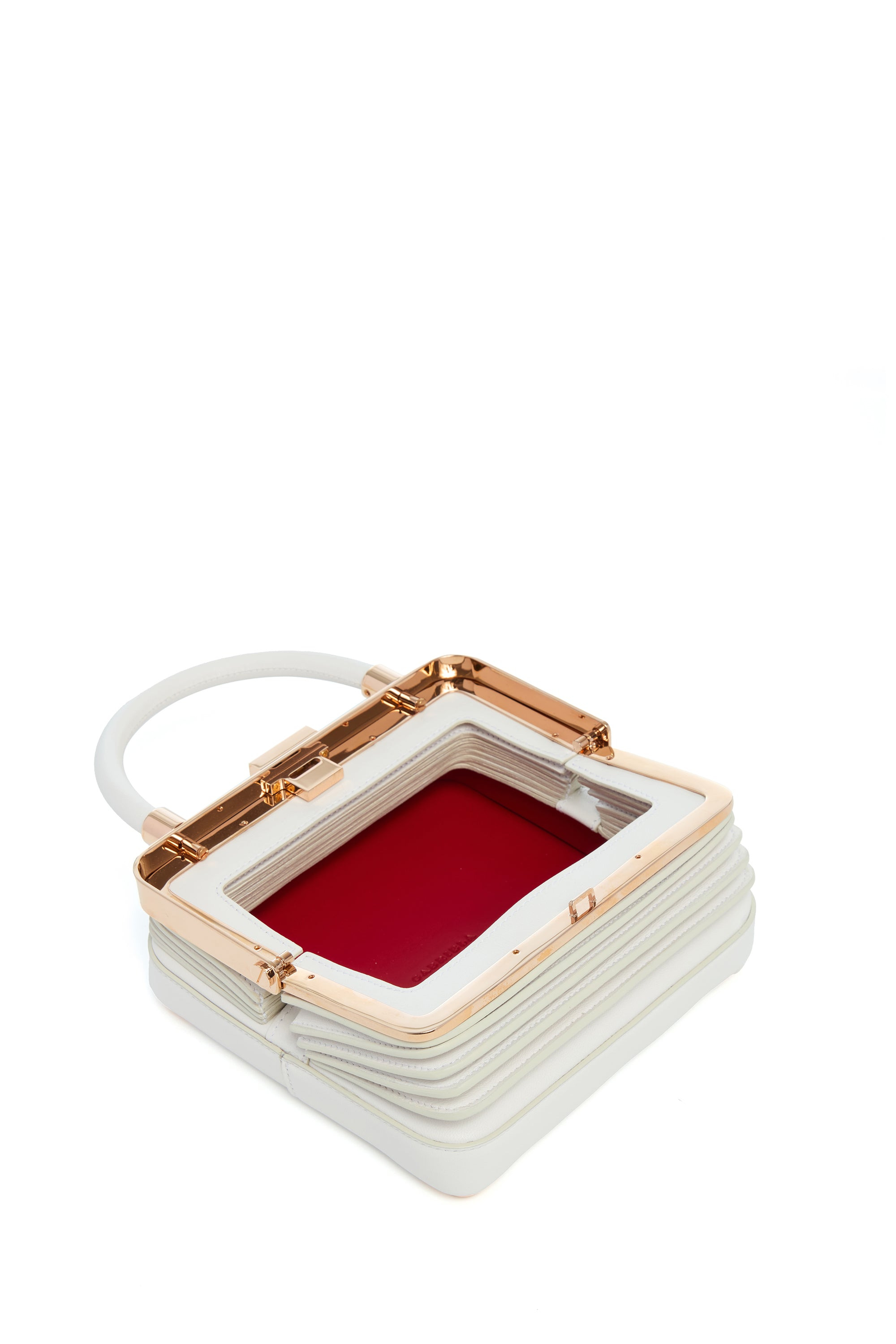 Small Diana Bag in Ivory Nappa Leather - 4