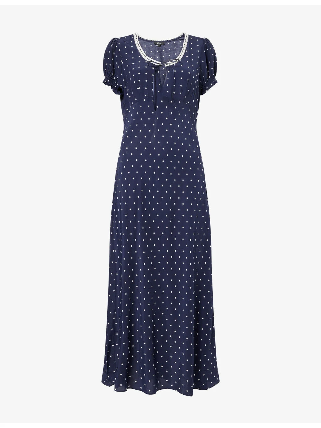 Allison Polka-Dot Crepe Maxi Dress - 1