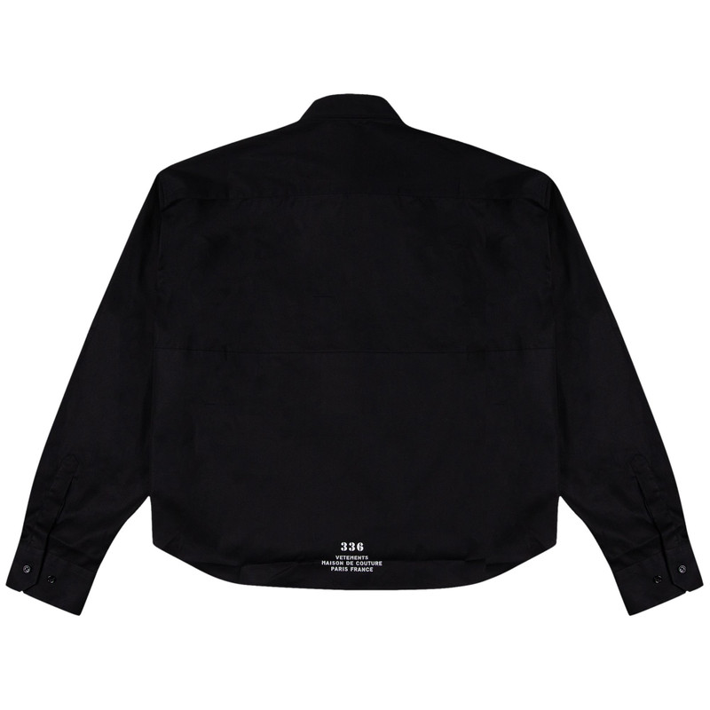 VETEMENTS Vetements Haute Couture Cropped Shirt 'Black' outlook