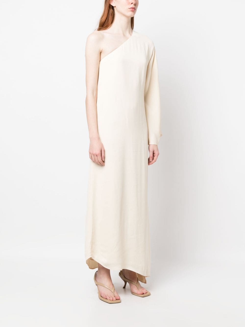 one-shoulder asymmetric long dress - 3