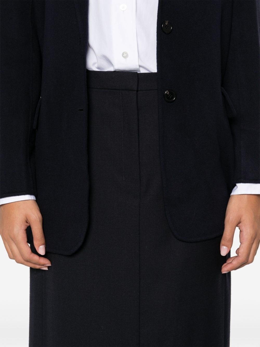 concealed-fastening midi skirt - 5