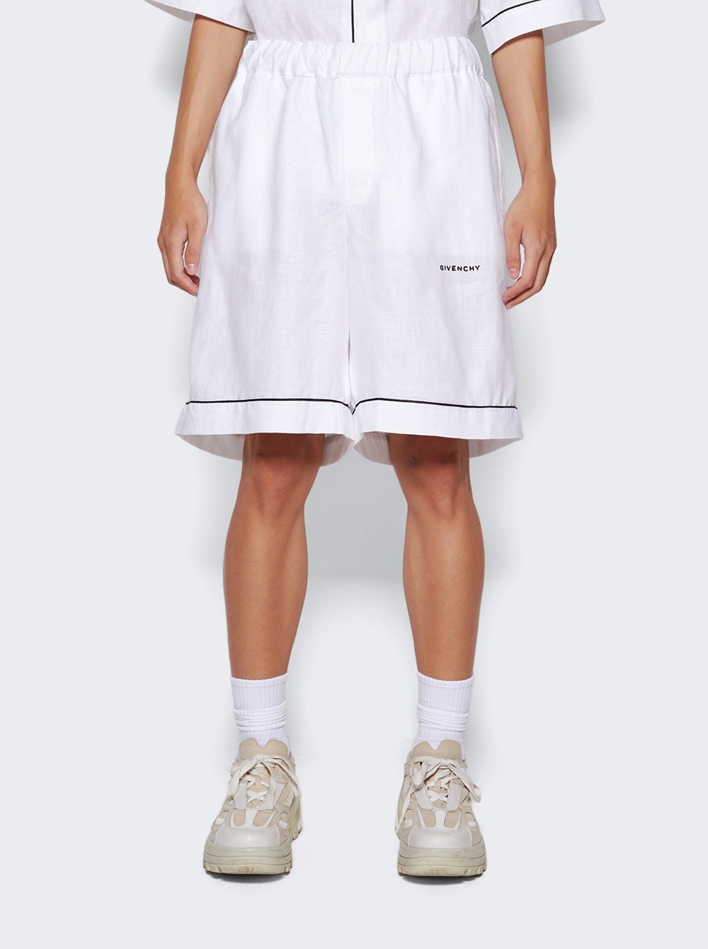 Fluid Linen Shorts Optic White - 3