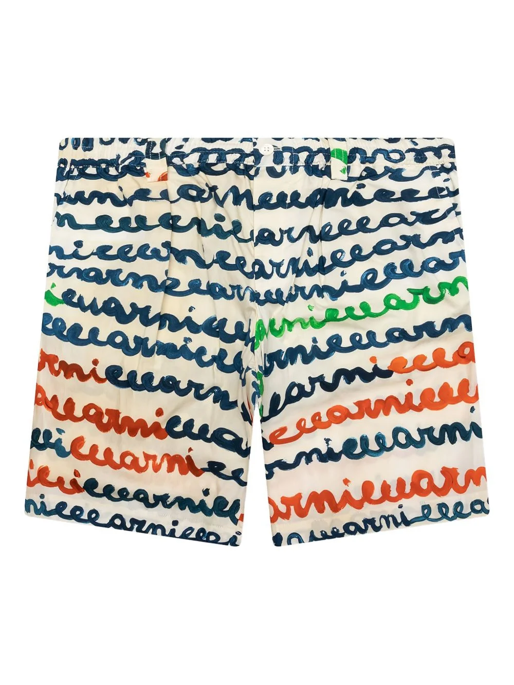 logo-print cotton shorts - 1