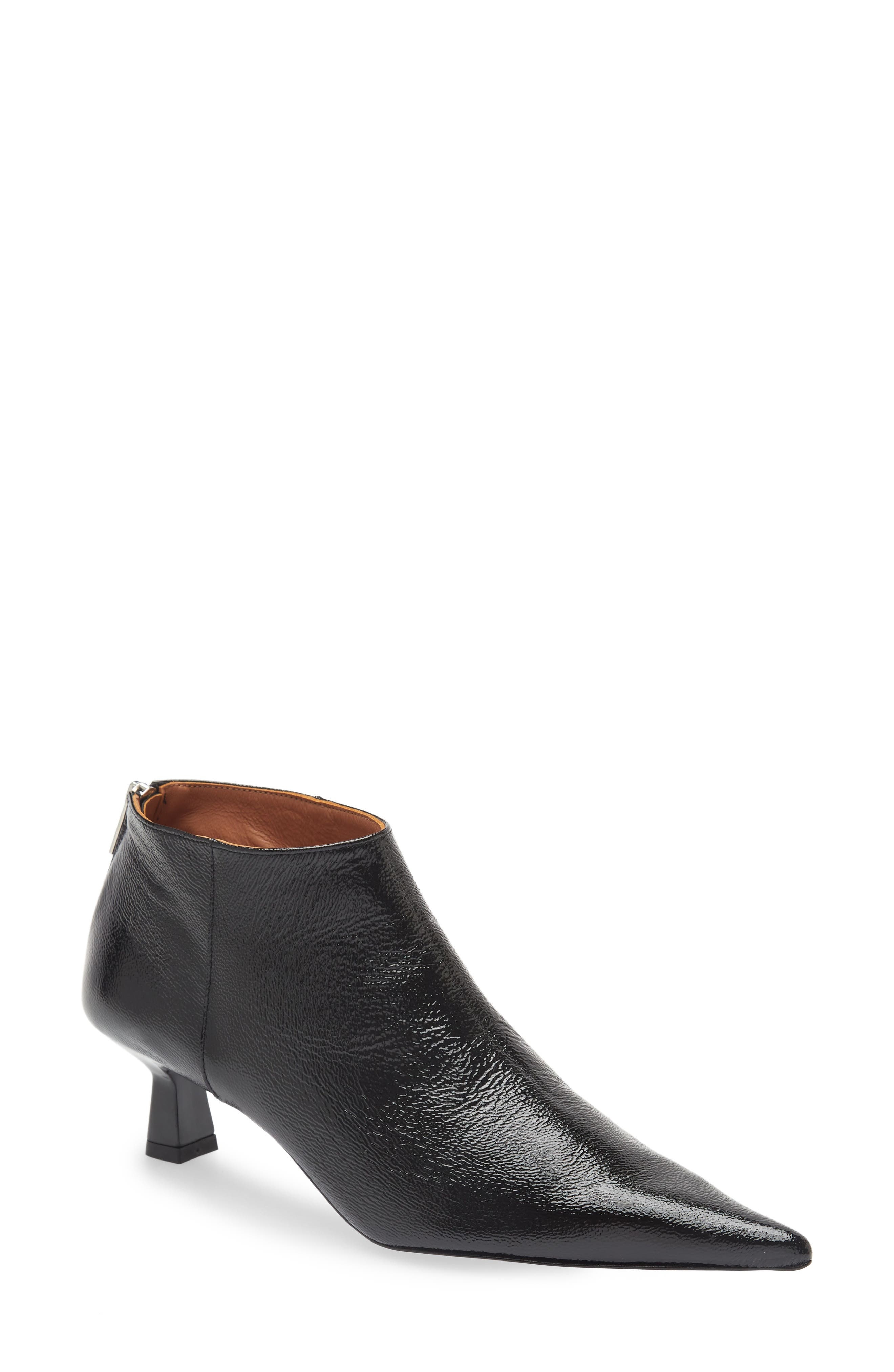 Ganni Pointed Toe Bootie in Black at Nordstrom - 1